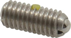 Gibraltar - M6x1.0, 3.5mm Ball Diam, 14mm Body Length, 1mm Max Ball Reach, Threaded Ball Plunger - Stainless Steel Body, Stainless Steel Ball, 2.02 Lb Initial End Force, 2.92 Lb Final End Force, Locking Element - USA Tool & Supply