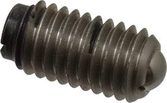 Gibraltar - M8x1.25, 5mm Ball Diam, 16mm Body Length, 1.5mm Max Ball Reach, Threaded Ball Plunger - Stainless Steel Body, Stainless Steel Ball, 3.37 Lb Initial End Force, 6.75 Lb Final End Force - USA Tool & Supply