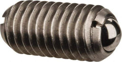 Gibraltar - M8x1.25, 5mm Ball Diam, 16mm Body Length, 1.5mm Max Ball Reach, Threaded Ball Plunger - Stainless Steel Body, Stainless Steel Ball, 3.37 Lb Initial End Force, 6.75 Lb Final End Force, Locking Element - USA Tool & Supply