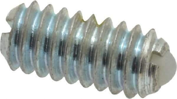 Gibraltar - 1/4-20, 0.125" Ball Diam, 0.531" Body Length, 0.035" Max Ball Reach, Threaded Ball Plunger - Steel Body, Nylon Ball, 2 Lb Initial End Force, 4 Lb Final End Force, Locking Element - USA Tool & Supply