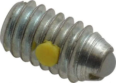 Gibraltar - 5/16-18, 0.156" Ball Diam, 0.578" Body Length, 0.04" Max Ball Reach, Threaded Ball Plunger - Steel Body, Nylon Ball, 2 Lb Initial End Force, 4.5 Lb Final End Force, Locking Element - USA Tool & Supply