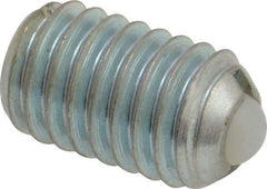 Gibraltar - 3/8-16, 0.188" Ball Diam, 0.625" Body Length, 0.048" Max Ball Reach, Threaded Ball Plunger - Steel Body, Nylon Ball, 2.5 Lb Initial End Force, 5 Lb Final End Force - USA Tool & Supply