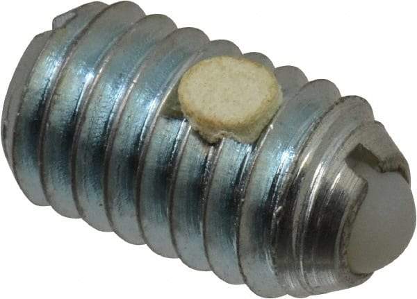 Gibraltar - 3/8-16, 0.188" Ball Diam, 0.625" Body Length, 0.048" Max Ball Reach, Threaded Ball Plunger - Steel Body, Nylon Ball, 2.5 Lb Initial End Force, 5 Lb Final End Force, Locking Element - USA Tool & Supply