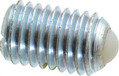 Gibraltar - 5/8-11, 0.375" Ball Diam, 0.984" Body Length, 0.096" Max Ball Reach, Threaded Ball Plunger - Steel Body, Nylon Ball, 4.5 Lb Initial End Force, 9 Lb Final End Force, Locking Element - USA Tool & Supply