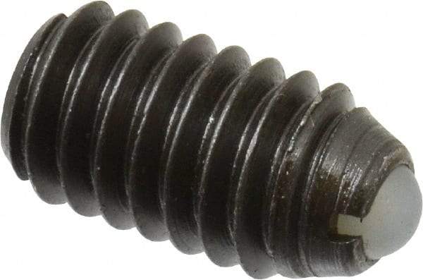 Gibraltar - 5/16-18, 0.156" Ball Diam, 0.578" Body Length, 0.04" Max Ball Reach, Threaded Ball Plunger - Steel Body, Nylon Ball, 4 Lb Initial End Force, 9 Lb Final End Force - USA Tool & Supply
