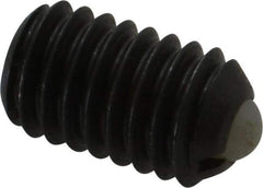 Gibraltar - 3/8-16, 0.188" Ball Diam, 0.625" Body Length, 0.048" Max Ball Reach, Threaded Ball Plunger - Steel Body, Nylon Ball, 5 Lb Initial End Force, 10 Lb Final End Force - USA Tool & Supply
