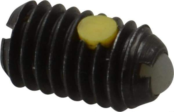 Gibraltar - 3/8-16, 0.188" Ball Diam, 0.625" Body Length, 0.048" Max Ball Reach, Threaded Ball Plunger - Steel Body, Nylon Ball, 5 Lb Initial End Force, 10 Lb Final End Force, Locking Element - USA Tool & Supply