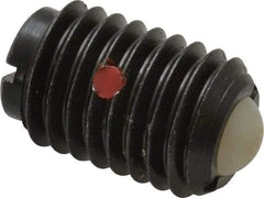 Gibraltar - 5/8-11, 0.375" Ball Diam, 0.984" Body Length, 0.096" Max Ball Reach, Threaded Ball Plunger - Steel Body, Nylon Ball, 9 Lb Initial End Force, 18 Lb Final End Force, Locking Element - USA Tool & Supply