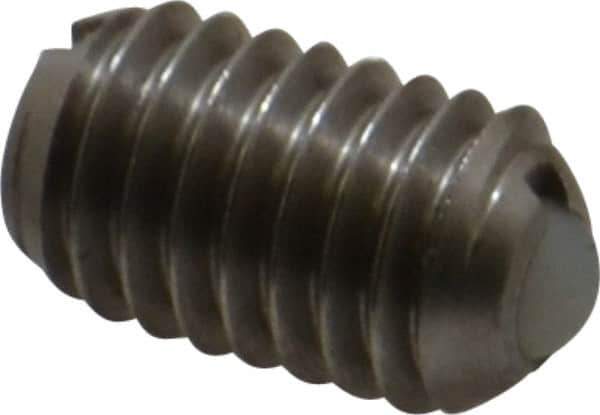 Gibraltar - 3/8-16, 0.188" Ball Diam, 0.625" Body Length, 0.048" Max Ball Reach, Threaded Ball Plunger - Stainless Steel Body, Nylon Ball, 6 Lb Initial End Force, 21 Lb Final End Force, Locking Element - USA Tool & Supply