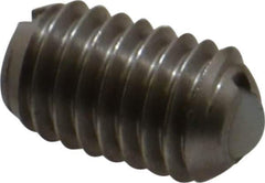 Gibraltar - 3/8-16, 0.188" Ball Diam, 0.625" Body Length, 0.048" Max Ball Reach, Threaded Ball Plunger - Stainless Steel Body, Nylon Ball, 6 Lb Initial End Force, 21 Lb Final End Force, Locking Element - USA Tool & Supply