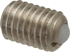 Gibraltar - 1/2-13, 0.281" Ball Diam, 0.75" Body Length, 0.072" Max Ball Reach, Threaded Ball Plunger - Stainless Steel Body, Nylon Ball, 6 Lb Initial End Force, 30 Lb Final End Force - USA Tool & Supply