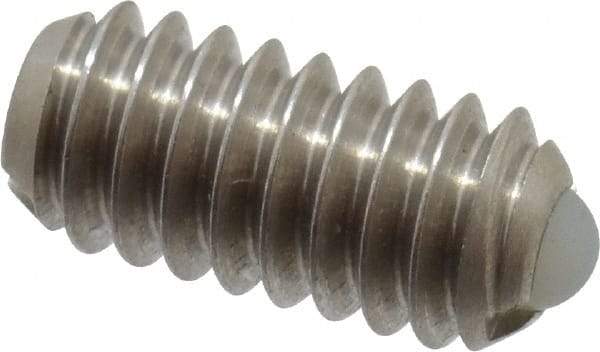 Gibraltar - 1/4-20, 0.125" Ball Diam, 0.531" Body Length, 0.035" Max Ball Reach, Threaded Ball Plunger - Stainless Steel Body, Nylon Ball, 2 Lb Initial End Force, 4 Lb Final End Force - USA Tool & Supply