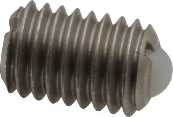 Gibraltar - 1/2-13, 0.281" Ball Diam, 0.75" Body Length, 0.072" Max Ball Reach, Threaded Ball Plunger - Stainless Steel Body, Nylon Ball, 3 Lb Initial End Force, 6 Lb Final End Force - USA Tool & Supply