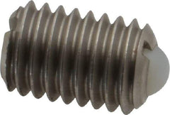 Gibraltar - 1/2-13, 0.281" Ball Diam, 0.75" Body Length, 0.072" Max Ball Reach, Threaded Ball Plunger - Stainless Steel Body, Nylon Ball, 3 Lb Initial End Force, 6 Lb Final End Force - USA Tool & Supply