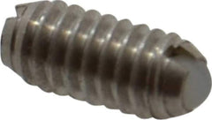 Gibraltar - 8-32, 0.094" Ball Diam, 0.344" Body Length, 0.025" Max Ball Reach, Threaded Ball Plunger - Stainless Steel Body, Nylon Ball, 0.5 Lb Initial End Force, 1.25 Lb Final End Force - USA Tool & Supply