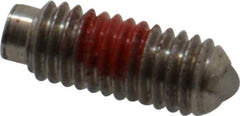 Gibraltar - 10-32, 0.094" Ball Diam, 0.513" Body Length, 0.025" Max Ball Reach, Threaded Ball Plunger - Stainless Steel Body, Nylon Ball, 1.5 Lb Initial End Force, 3 Lb Final End Force, Locking Element - USA Tool & Supply