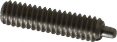 Gibraltar - 8-32, 5/8" Thread Length, 3/32" Plunger Projection, Stainless Steel Threaded Spring Plunger - 0.069" Max Plunger Diam, 5/8" Plunger Length, 0.7 Lb Init End Force, 2.3 Lb Final End Force, 0.05" Hex - USA Tool & Supply