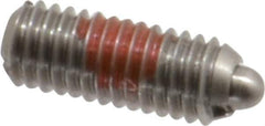 Gibraltar - 10-32, 3/4" Thread Length, 1/8" Plunger Projection, Stainless Steel Threaded Spring Plunger - 0.092" Max Plunger Diam, 3/4" Plunger Length, 2.9 Lb Init End Force, 11.1 Lb Final End Force, 0.0625" Hex - USA Tool & Supply