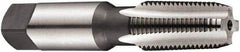 DORMER - 3/8-18 NPT Thread, 4 Flute Standard Pipe Tap - 80mm OAL, 27mm Thread Length, Bright Finish, High Speed Steel - Exact Industrial Supply