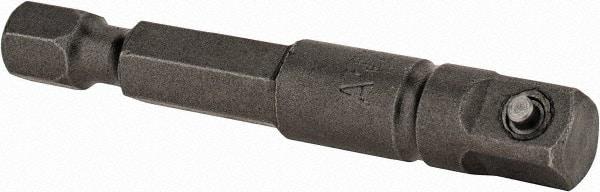 Apex - 1/4" Square Size Hex to Square Extension - 1/4" Hex Drive, 2" OAL - USA Tool & Supply