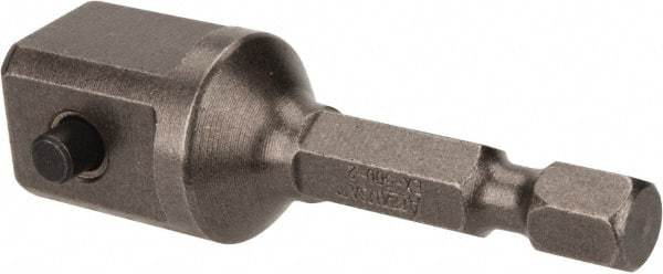 Apex - 1/2" Square Size Hex to Square Extension - 1/4" Hex Drive, 2" OAL - USA Tool & Supply