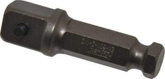 Apex - 1/2" Square Size Hex to Square Extension - 7/16" Hex Drive, 2" OAL - USA Tool & Supply