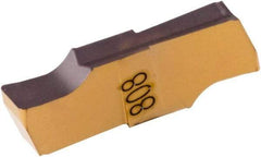 Iscar - 300E040GIPI Grade IC808, 3mm Cutting Width Carbide Grooving Insert - 15.5mm Max Depth of Cut, Neutral, 0.4mm Corner Radius, TiAlN Finish - USA Tool & Supply