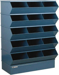 Stackbin - 5 Bin, Shelving Unit with Openings & Base - 37" Wide x 53-1/2" High - USA Tool & Supply