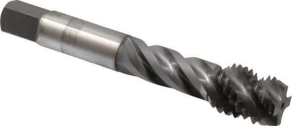 OSG - 5/8-11 UNC 4 Flute 3B Modified Bottoming Spiral Flute Tap - Vanadium High Speed Steel, TiCN Finish, 3-13/16" OAL, Right Hand Flute, Right Hand Thread, H3, Series 290 - USA Tool & Supply