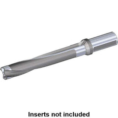 Kennametal - Series KSEM Plus, Head Connection FDS32, 3xD, 1-1/2" Shank Diam, Drill Body - 85.09mm Drill Body Length to Flange, SSF Toolholder, 9-1/2" OAL, 105mm Drill Body Length, 3.35" Flute Length, Weldon Flat Shank, Through Coolant - USA Tool & Supply