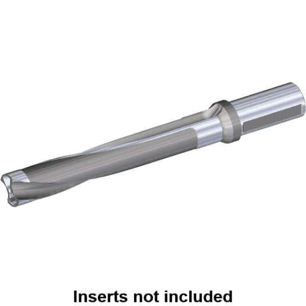 Kennametal - Series KSEM Plus, Head Connection FDS40, 3xD, 2" Shank Diam, Drill Body - 106.93mm Drill Body Length to Flange, SSF Toolholder, 10.95" OAL, 132mm Drill Body Length, 4.21" Flute Length, Weldon Flat Shank, Through Coolant - USA Tool & Supply