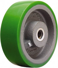 Hamilton - 6 Inch Diameter x 2 Inch Wide, Polyurethane on Cast Iron Caster Wheel - 1,200 Lb. Capacity, 2-1/4 Inch Hub Length, 5/8 Inch Axle Diameter, Straight Roller Bearing - USA Tool & Supply