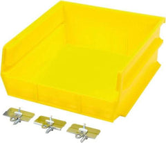 Triton - 10-7/8" Deep, Yellow Polypropylene Hopper Stacking Bin - 5" High x 11" Wide x 10-7/8" Long - USA Tool & Supply