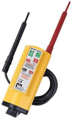 Ideal - 100 VAC/VDC to 600 VAC/VDC, Voltage Tester - LED and Neon Lamps Display, 60 Hz, LR44 Power Supply - USA Tool & Supply