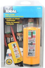 Ideal - 5 VAC/VDC to 600 VAC/VDC, Voltage and Circuit Continuity Tester - LED and Neon Lamps Display, 60 Hz - USA Tool & Supply