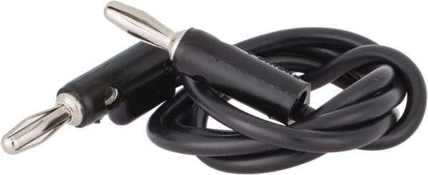 Pomona - Black Electrical Test Equipment Leads - Use with Stacking Banana Plugs - USA Tool & Supply