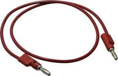 Pomona - Red Electrical Test Equipment Leads - Use with Stacking Banana Plugs - USA Tool & Supply