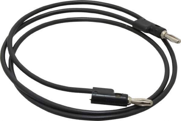 Pomona - Black Electrical Test Equipment Leads - Use with Stacking Banana Plugs - USA Tool & Supply