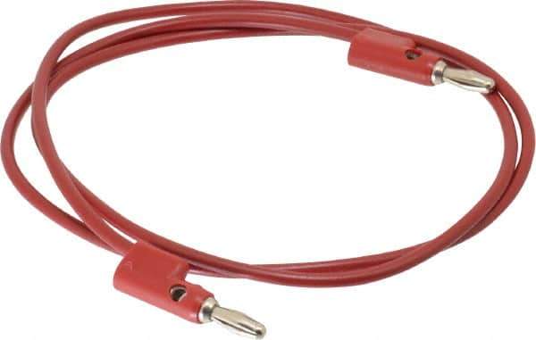 Pomona - Red Electrical Test Equipment Leads - Use with Stacking Banana Plugs - USA Tool & Supply