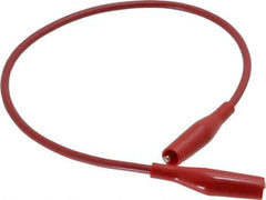 Pomona - Red Electrical Test Equipment Patch Cord - Use with Minigators, Test Clips - USA Tool & Supply