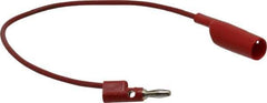 Pomona - Red Electrical Test Equipment Clip - Use with 0.300" Terminal, Banana Plugs - USA Tool & Supply