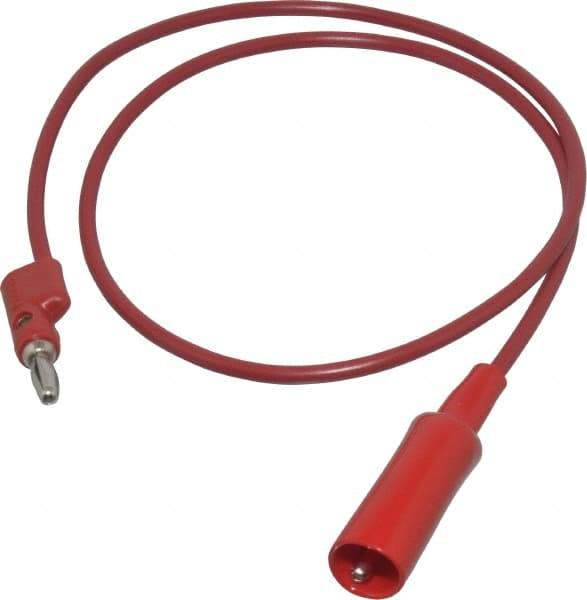 Pomona - Red Electrical Test Equipment Clip - Use with 0.300" Terminal, Banana Plugs - USA Tool & Supply