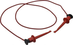 Pomona - Red Electrical Test Equipment Patch Cord - Use with Test Clips - USA Tool & Supply