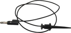 Pomona - Black Electrical Test Equipment Patch Cord - Use with Test Clips - USA Tool & Supply