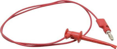 Pomona - Red Electrical Test Equipment Patch Cord - Use with Test Clips - USA Tool & Supply