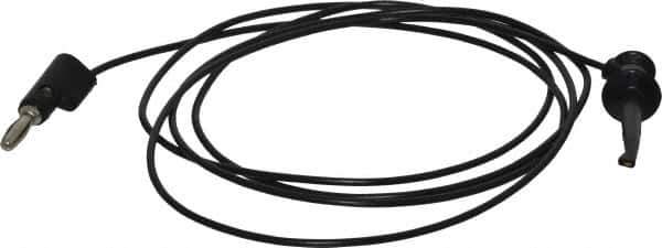 Pomona - Black Electrical Test Equipment Patch Cord - Use with Test Clips - USA Tool & Supply