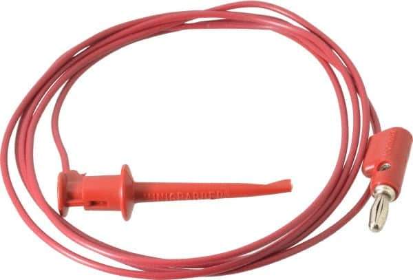 Pomona - Red Electrical Test Equipment Patch Cord - Use with Test Clips - USA Tool & Supply