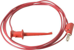 Pomona - Red Electrical Test Equipment Patch Cord - Use with Test Clips - USA Tool & Supply