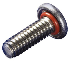 APM HEXSEAL - #6-32 UNC, 3/8" OAL Phillips Drive Machine Screw - Flat Head, Grade 18-8 Stainless Steel, Uncoated, Bonded Sealing - USA Tool & Supply