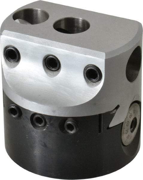 Interstate - 3" Body Diam, Manual Offset Boring Head - 1" to 9" Bore Diam, 3/4" Bar Hole Diam - Exact Industrial Supply